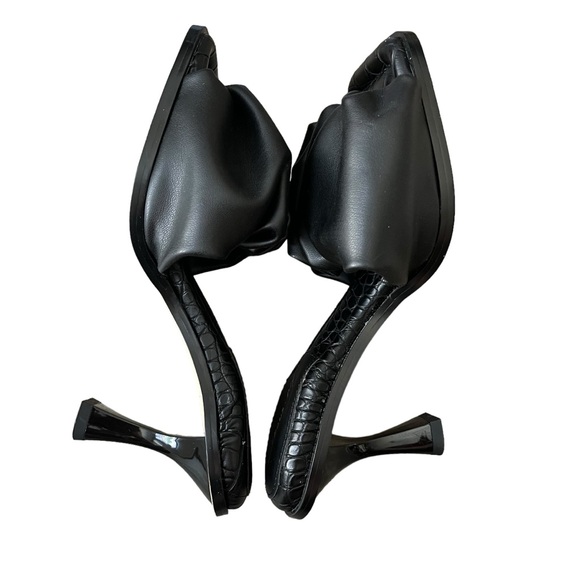 Circus by Sam Edelman Slade square toe ruffled Women's Heels Black Size‎ 5.5 M - Picture 9 of 11